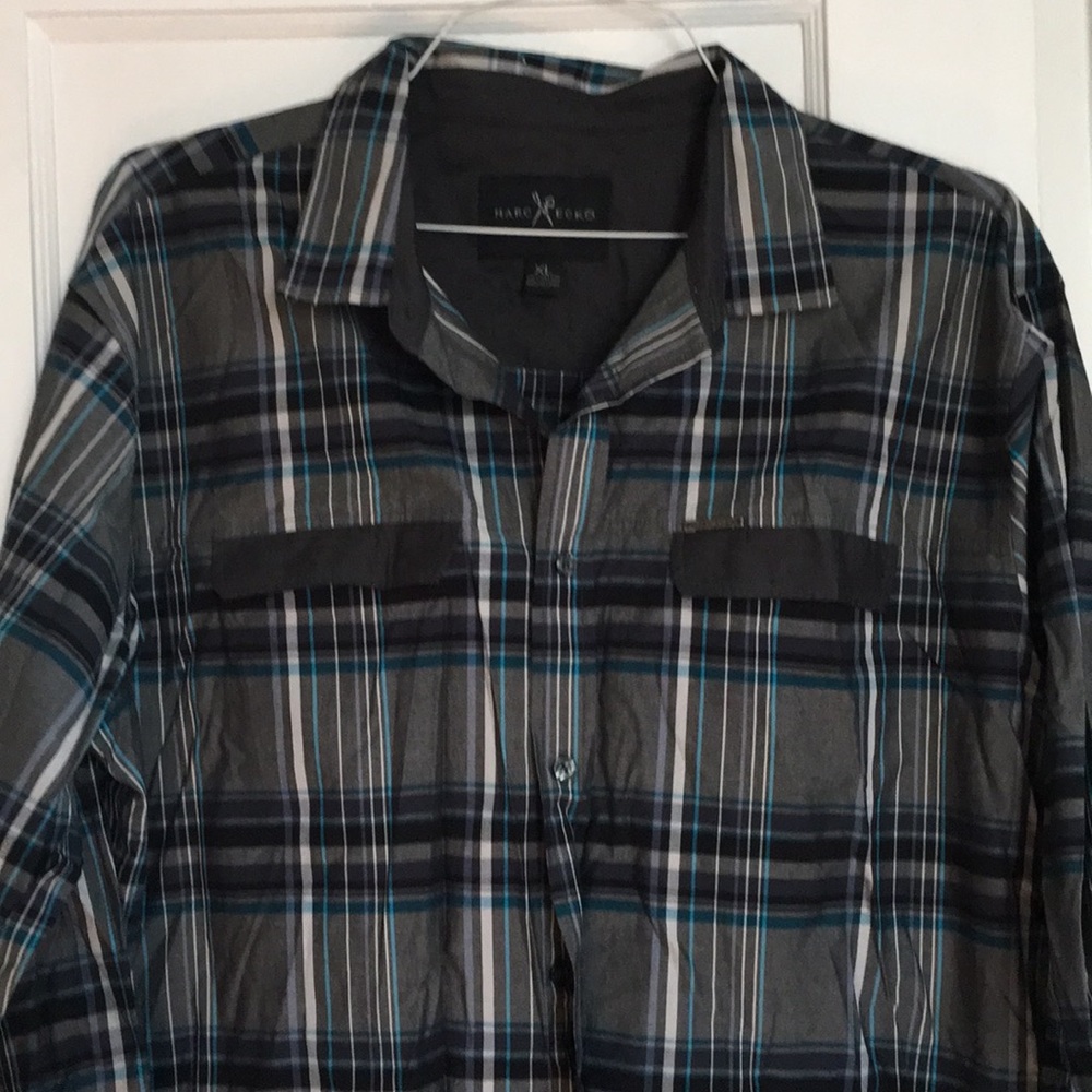 Marc Ecko Plaid Button Down Shirt - image 2